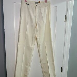Versace Men's Elegant Cream Dress Pants